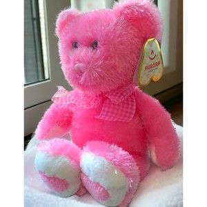12" Aurora World Popsicle Pink Fluffy Teddy Bear Plush Stuffed Animal Toy W/Tag